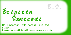 brigitta vancsodi business card